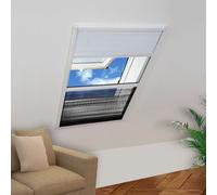 Moustiquaire Plissée Fenêtre Aluminium 80x100 cm et Auvent Anti-insecte vidaXL