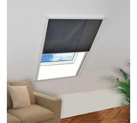 Moustiquaire plissée pour fenêtre Aluminium 80 x 100 cm