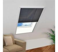 vidaXL Moustiquaire plissée pour fenêtre Aluminium 80 x 120 cm - Ajustable