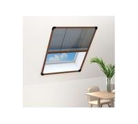Vidaxl Moustiquaire Pliss¿¿E Pour Fen¿ºtre Aluminium Marron 80x100 Cm