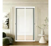 Moustiquaire Porte 100 x 140 cm Fermeture Magnétique Mains Libres Installation Facile Anti-Insectes Rideau Anti Mouche pour Entrée Balcon Patio Porte Fenêtre, Blanc