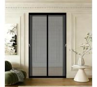 Moustiquaire Porte 100 x 140 cm Fermeture Magnétique Mains Libres Installation Facile Anti-Insectes Rideau Anti Mouche pour Entrée Balcon Patio Porte Fenêtre, Noir