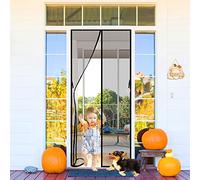 Moustiquaire porte, 105 x 215 cm Moustiquaire fenetre magnetique,moustiquaire aimantée,Magnétique Moustiquaire Port, pour Couloirs, Portes, Patio Noir