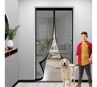 Moustiquaire Porte 125 x 165 cm Anti-Moustiques, Anti-Insectes, Maille Ultra-Fine, Installation Facile, Porte Aimantée Magnetique pour de Balcon, Cave, Noir