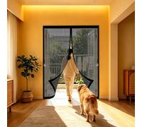 Moustiquaire Porte 126 x 265 cm Automatiquementfermé, Moustiquaire Porte Sans Percer Rideaux Aimantée Sans Percage Moustiquaires Ementer Aimanté pour Couloirs, Patio, Noir