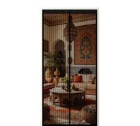 Moustiquaire Porte 140 x 200 cm Fermeture Aimantée Automatique Rideau Anti Mouche en Maille Fine avec Ruban Adhésif, Bâtons Magnétiques pour Couloirs, Portes, Patio, Noir
