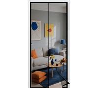 Moustiquaire Porte 190 x 210 cm Maille Ultrarésistante, Magnétique, Fermeture Automatique, Garde L'Air Frais à L'Intérieur, Fenetre Aimantée Magnetique pour Porte Fenêtre, Noir