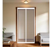 Moustiquaire Porte 190 x 210 cm Sans Perçage, Fermeture Automatique, Maintient L'Air Frais à L'Intérieur, Anti-Insectes Maille Aimantée Rideau pour Porte, Couloirs, Blanc