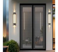 Moustiquaire Porte 210 x 205 cm Sans Perçage, Fermeture Automatique, Maintient L'Air Frais à L'Intérieur, Anti-Insectes Porte Moustiquaire Magnétique pour Couloirs, Noir