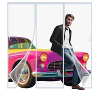 Moustiquaire Porte 245x220cm Fenetre Aimantée Magnetique, Rideaux Anti Mouches pour Porte, Rideaux Toile Insect Ecran,Moustiquaire Baie Vitree Coulissante,Magnétique Moustique Sans Perçage Gris