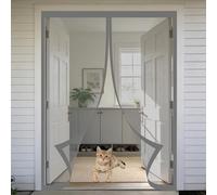 Moustiquaire Porte 60 x 100 cm Sans Perçage, Fermeture Automatique, Maintient L'Air Frais à L'Intérieur, Anti-Insectes Moustiquaire Porte Aimantée pour Couloirs, Gris