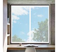 Moustiquaire Porte Coulissante 72 x 60 cm Anti Insecte, Joint Magnétique, Mains Libres Protection Anti-Insectes pour Fenêtre pour Portes de Balcon, Terrasse et Patio, Blanc
