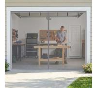 Moustiquaire Porte de Garage Magnétique en Fibre de Verre, Rideau Anti Mouche Robuste avec Fond Lesté, Moustiquaire Aimantée à Fermeture Automatique pour Baie Vitrée et Cour(Gris,450x260cm)