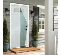 Moustiquaire Porte Fenetre 100 x 160 cm Aimants Puissants Fermeture Automatique Moustiquaire Magnétique pour Portes Maintient L'Air Frais à L'Intérieur, Blanc