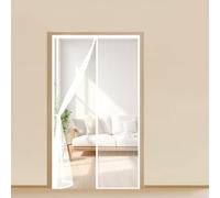 Moustiquaire Porte Fenetre 105 x 200 cm Puissants Aimants, Fermeture Automatique, Sans Perçage, Anti Mouches et Insectes Anti Mouches et Insectes pour Porte Exterieur, Blanc
