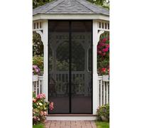 Moustiquaire Porte Fenêtre 147 x 213 cm Kit D'Installation Complet Puissants Aimants Rideau Moustiquaire Magnétique Sans Perçage pour de Balcon, Chambre, Noir