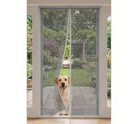 Moustiquaire Porte Fenêtre 153 x 207 cm Kit D'Installation Complet Puissants Aimants Rideau Porte Magnétique Anti Mouche Différentes Tailles pour de Balcon, Chambre, Gris