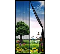 Moustiquaire Porte Fenetre 235 x 215 cm Garde Air Frais l'Intérieur Rideau Magnétique Anti insectes Sans Perçage Pour portes fenêtres, Noir