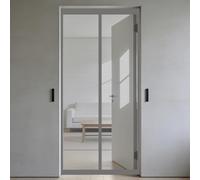 Moustiquaire Porte Fenêtre 50 x 200 cm Sans Perçage, Fermeture Automatique, Maintient L'Air Frais à L'Intérieur, Anti-Insectes Rideaux Insect Ecran pour Porte, Couloirs, Gris