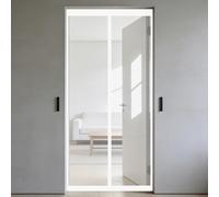 Moustiquaire Porte Fenêtre 50 x 200 cm Sans Perçage, Fermeture Automatique, Maintient L'Air Frais à L'Intérieur, Anti-Insectes Rideaux Insect Ecran pour Porte, Couloirs, Blanc