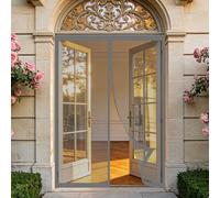 Moustiquaire Porte Fenetre 50 x 70 cm Sans Perçage, Fermeture Automatique, Maintient L'Air Frais à L'Intérieur, Anti-Insectes Rideau Aimanté pour Porte, Couloirs, Gris