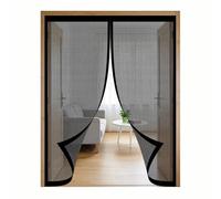Moustiquaire Porte Fenêtre 50 x 80 cm Sans Perçage, Fermeture Automatique, Maintient L'Air Frais à L'Intérieur, Anti-Insectes Rideau en Maille pour Porte Exterieur, Noir