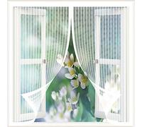 Moustiquaire Porte Fenetre 55 x 190 cm Aimants Rideau de Anti-Insectes, Rideau Anti Moustique Bande Installation Facile Sans Outils pour Fenêtres Porte, Blanc