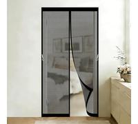Moustiquaire Porte Fenêtre 60 x 100 cm Protection Installation Magnétique de Rideau Adhésif Sans Perçage Moustiquaire Porte Coulissante pour Portes de Multi Types, Noir