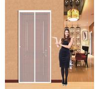 Moustiquaire Porte Fenêtre 60 x 170 cm Anti-Moustiques, Bande Auto-Agrippante, Sans Percage, Fermeture Automatique, Moustiquaire pour Porte pour Balcon, Chambre, Blanc