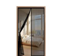 Moustiquaire Porte Fenêtre 60 x 170 cm Anti-Moustiques, Bande Auto-Agrippante, Sans Percage, Fermeture Automatique, Insektenschutz Tür Rideau de Porte pour Balcon, Chambre, Noir