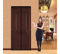 Moustiquaire Porte Fenêtre 60 x 170 cm Anti-Moustiques, Bande Auto-Agrippante, Sans Percage, Fermeture Automatique, Moustiquaire pour Porte pour Balcon, Chambre, Noir