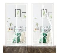 Moustiquaire Porte Fenetre 65 x 210 cm Maille Ultra Fine Moustiquaire sur Mesure Porte Sans Perçage Pour portes fenêtres, Blanc