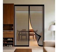 Moustiquaire Porte Fenêtre 65 x 320 cm Sans Perçage, Fermeture Automatique, Maintient L'Air Frais à L'Intérieur, Anti-Insectes Moustiquaire Aimantée pour Porte Exterieur, Noir