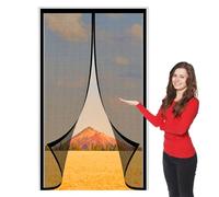 Moustiquaire Porte Fenêtre 70 x 240 cm Aimantée Maille Ultra Fine Rideau de Porte Anti Moustique pour Portes Coulissante Balcon, Double Terrasse, Noir