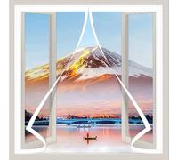 Moustiquaire Porte Fenetre 72 x 134 cm Lavable & Indéchirable Maille Ultra Fine Moustiquaire de Fenêtre Fermeture Automatique Installation Facile pour Fenêtres et Portes, Blanc