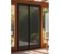 Moustiquaire Porte Fenêtre 81 x 165 cm Kit D'Installation Complet Puissants Aimants Rideau Moustiquaire Magnétique Différentes Tailles pour de Balcon, Chambre, Noir
