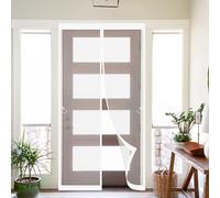 Moustiquaire Porte Fenetre 84 x 213 cm Moustiquaire Porte Magnétique Différentes Tailles Fenetre Magnétique Installation Facile Sans Outils pour de Balcon, Blanc