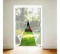 Moustiquaire Porte Fenetre 85 x 120 cm Maille Ultra Fine Fermeture Automatique Sans Perçage Bandes Magnétiques Moustiquaire Porte Fenêtre pour de Balcon, Blanc