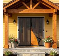 Moustiquaire Porte Fenetre 85 x 130 cm Fermeture Automatique Aimantée, Sans Perçage Moustiquaire Magnétique pour Portes Rideaux Aimantée Sans Percage pour Couloirs, Patio, Noir