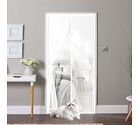 Moustiquaire Porte Fenêtre 85 x 235 cm Anti-Moustiques, Bande Auto-Agrippante, Sans Percage, Fermeture Automatique, Rideau Anti Mouches Aimantée pour Balcon, Chambre, Blanc