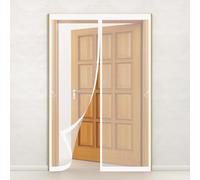 Moustiquaire Porte Fenetre 94 x 222 cm Moustiquaire Magnétique Anti Mouche Anti Insecte Rideau Moustique Mouche Insecte pour Porte Exterieur, Blanc