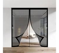 Moustiquaire Porte Fenetre Aimantée 144 x 206 cm Adsorption Magnétique Accès Facile Facile à Installer Rideau Automatique Anti Moustique pour Balcon & Terrasse, Noir