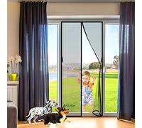 Moustiquaire Porte Fenetre AimantéE 160 x 220 cm Facile à Installer Fermeture Automatique Moustiquaire Fenetre Animaux AcceptéS pour Porte d Entrée Intérieur/Patio Noir
