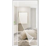Moustiquaire Porte Fenetre AimantéE 300x190cm Ouverture latérale Rideau Rideau Anti Mouches pour Porte Kit d'installation Complet Garde l'Air Frais à l’Intérieur Blanc