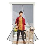 Moustiquaire Porte Fenetre Aimantée Magnetique 120 x 200 cm, Rideau Moustiquaire, Aucun Perçage n'est Nécessaire pour Enfants et Animaux de Compagnie, Gris