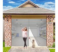 Moustiquaire Porte Fenetre Aimantée Magnetique, 280x240 cm Rideaux Toile Insect Ecran, Rideaux Anti Mouches pour Porte, Moustiquaire Baie Vitree Coulissante - Gris H