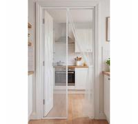 Moustiquaire Porte Fenetre Aimantée Magnetique 99 x 178 cm Kit D'Installation Complet Puissants Aimants Moustiquaire pour Portes Sans Perçage pour de Balcon, Chambre, Blanc