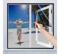 Moustiquaire Porte Fenetre en Fibre de Verre 55x145cm Noir Installation Facile Sans Outils pour Balcon Porte Pour Couloirs Fenêtres Patio