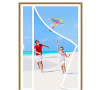 Moustiquaire Porte Fenetre Magnetique 105x210cm Blanc Rideaux Toile Insect Ecran Sans Perçage Fermeture Automatique Moustiquaire Baie Vitree Coulissante pour Porte Garage Balcon Terrasse