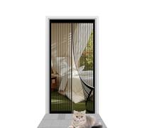Moustiquaire Porte Fenetre Magnetique 122 x 205 cm Maille Ultra Fine Porte Moustiquaire Aimantee Sans Perçage Installation Facile pour La Plupart Les Types de Fenêtres Ou Porte, Noir